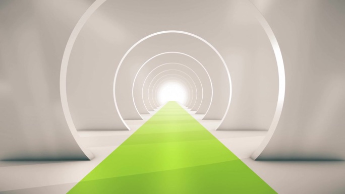 未来隧道(Loopable)，概念照明走廊，室内设计，宇宙飞船，抽象，科学，技术，科学，建筑，工业，