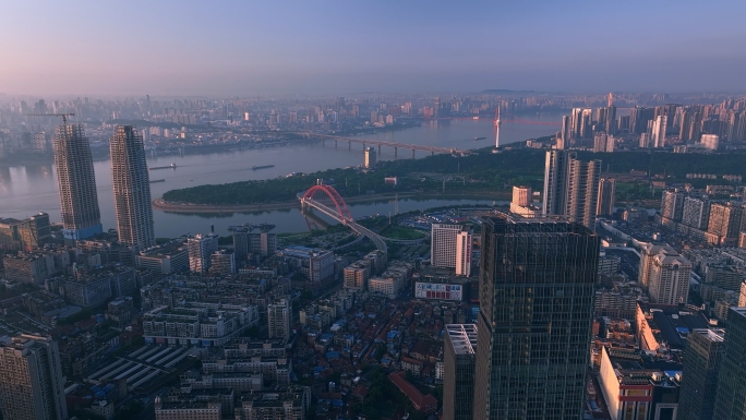 4K高清航拍武汉城市风光