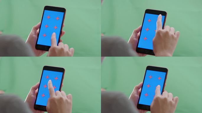 智能 手点  手机页面  滑动 绿布抠像