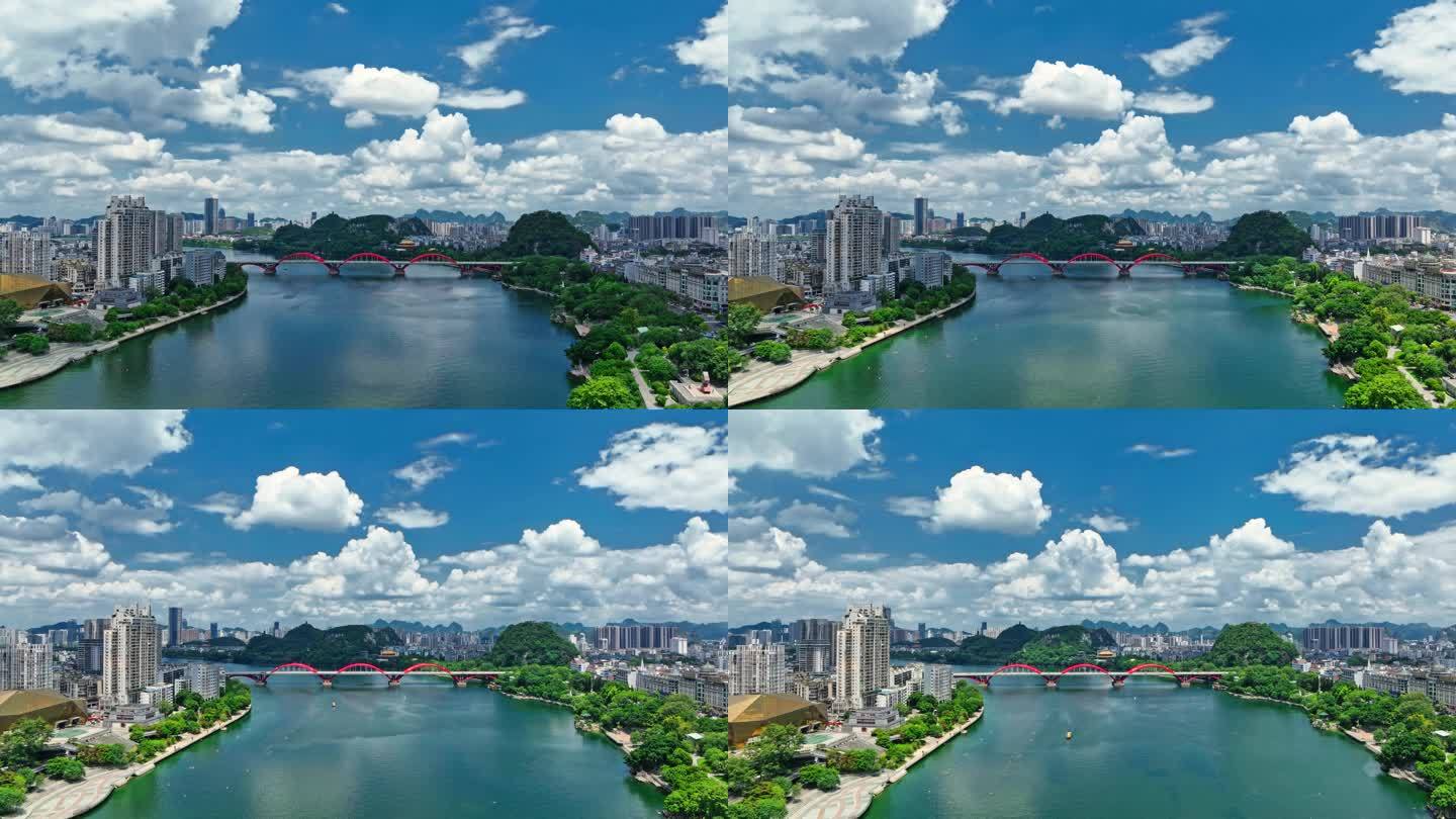 广西柳州城市大景航拍
