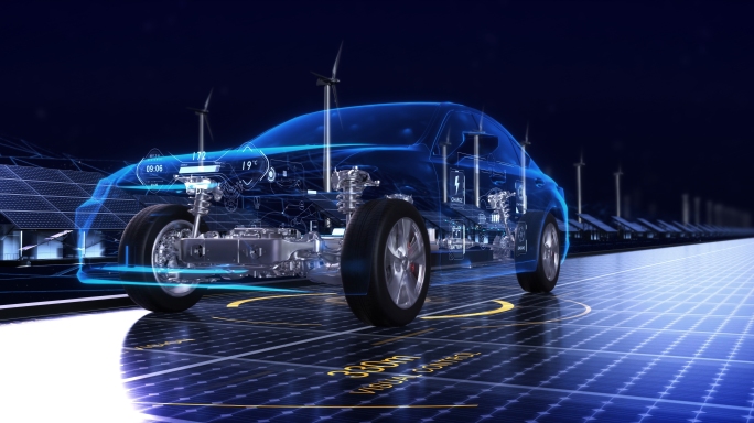 科技新能源汽车电池充电行驶低碳环保碳达峰