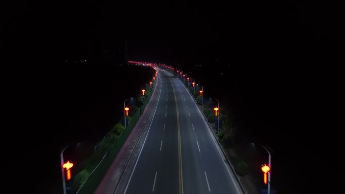 惠州市惠东县210县道夜景航拍