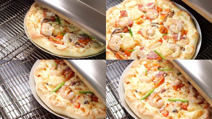 披萨 烤披萨 披萨制作 西餐 鲜虾披萨