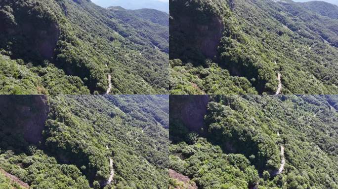 航拍福建漳州平和灵通山灵通岩风光