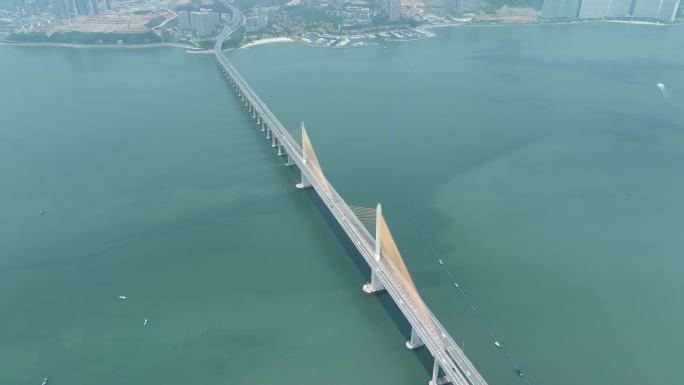 惠州海跨海大桥全景4k航拍