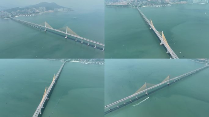 惠州海跨海大桥全景4k航拍