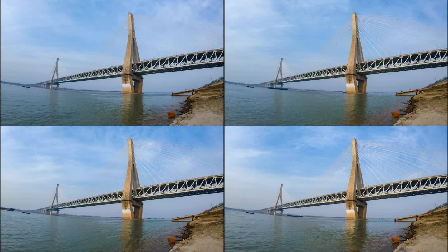 武汉天兴洲大桥延时摄影