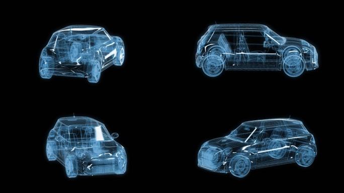 宝马MINI透视全息通道素材