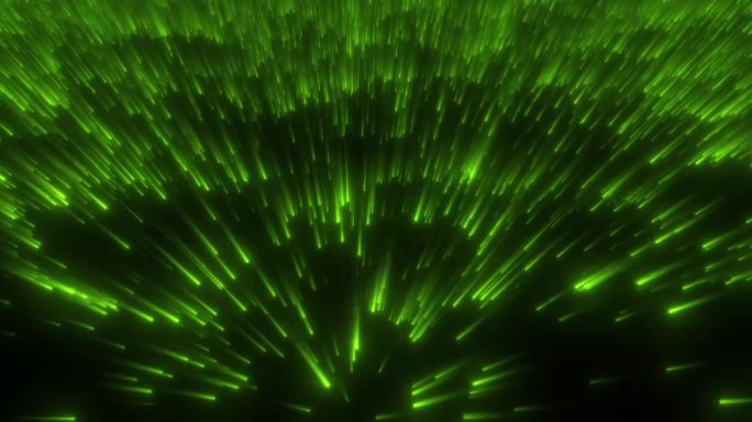 绿色波浪光线粒子