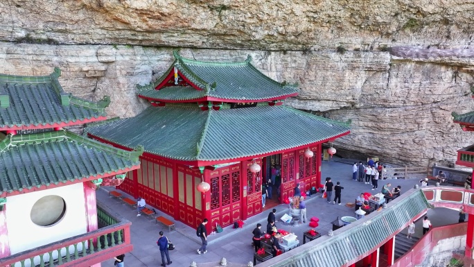 航拍福建悬空寺漳州平和灵通岩青云寺