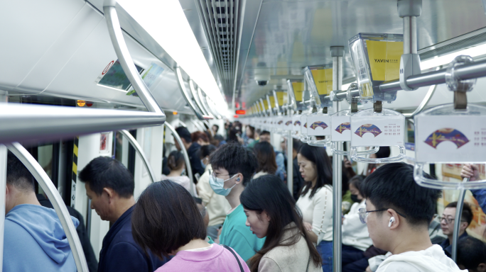 地铁精选视频地铁人流人群城市地铁宣传片