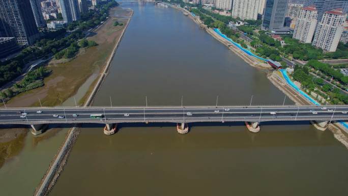 航拍福州鳌峰大桥