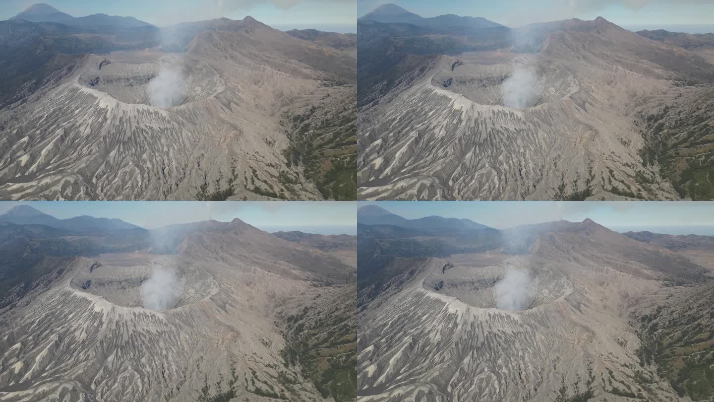 印尼爪哇岛Bromo火山的航拍照片