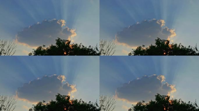 丁達爾效應 | 陽光透過云層