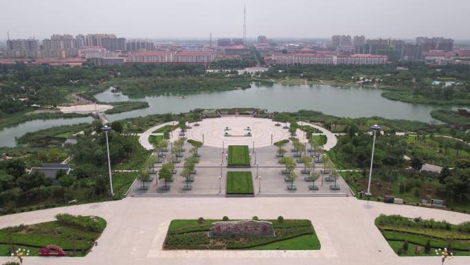 河北省沧州市海兴县人民公园解锁中国河北站