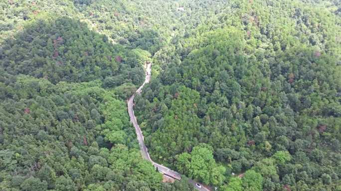 武汉黄陂木兰山自驾旅行进出山路航拍