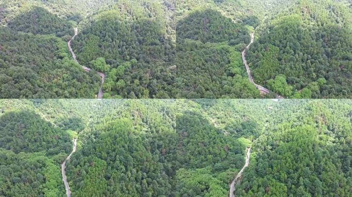 武汉黄陂木兰山自驾旅行进出山路航拍