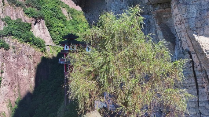 航拍福建悬空寺漳州平和灵通岩青云寺