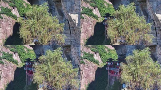 航拍福建悬空寺漳州平和灵通岩青云寺