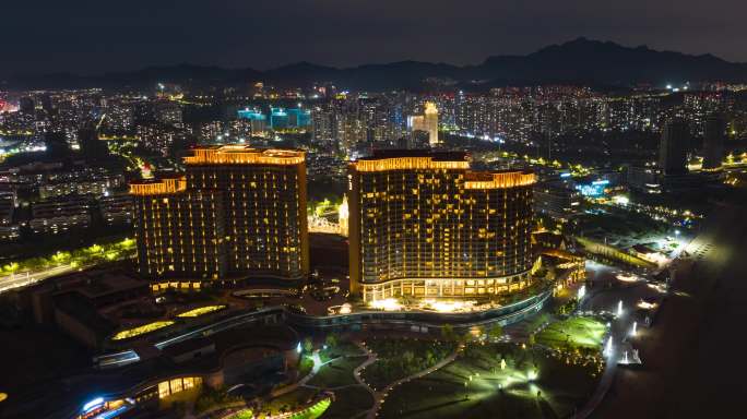 青岛西海岸城市阳台夜景