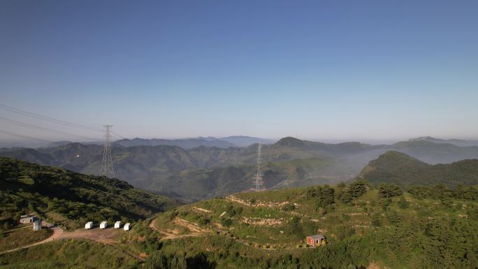 山区山村日出晚霞齐鲁天路解锁中国临朐站