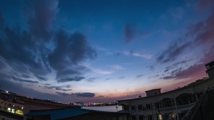 GoPro拍的日转夜晚霞延时摄影