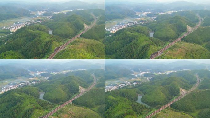 古村落乡村大景  广东村庄