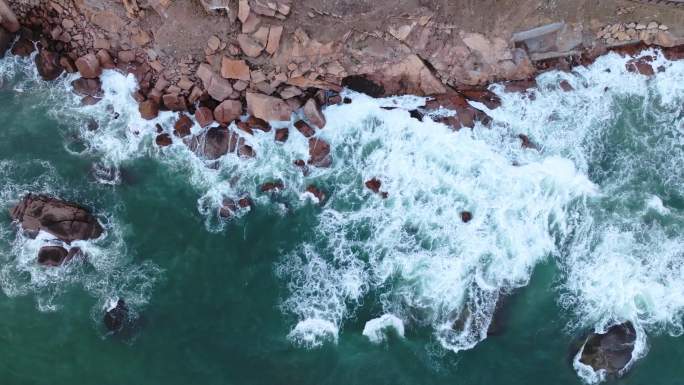 俯视大海 海浪海岸