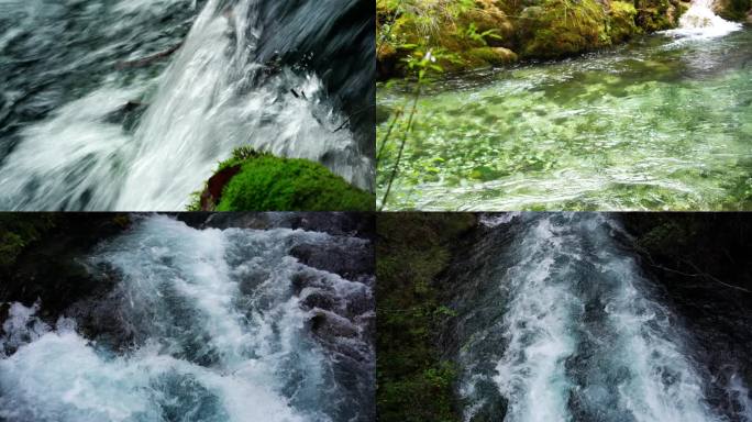 山泉水山河流水溪流水源波涛汹涌力量生机