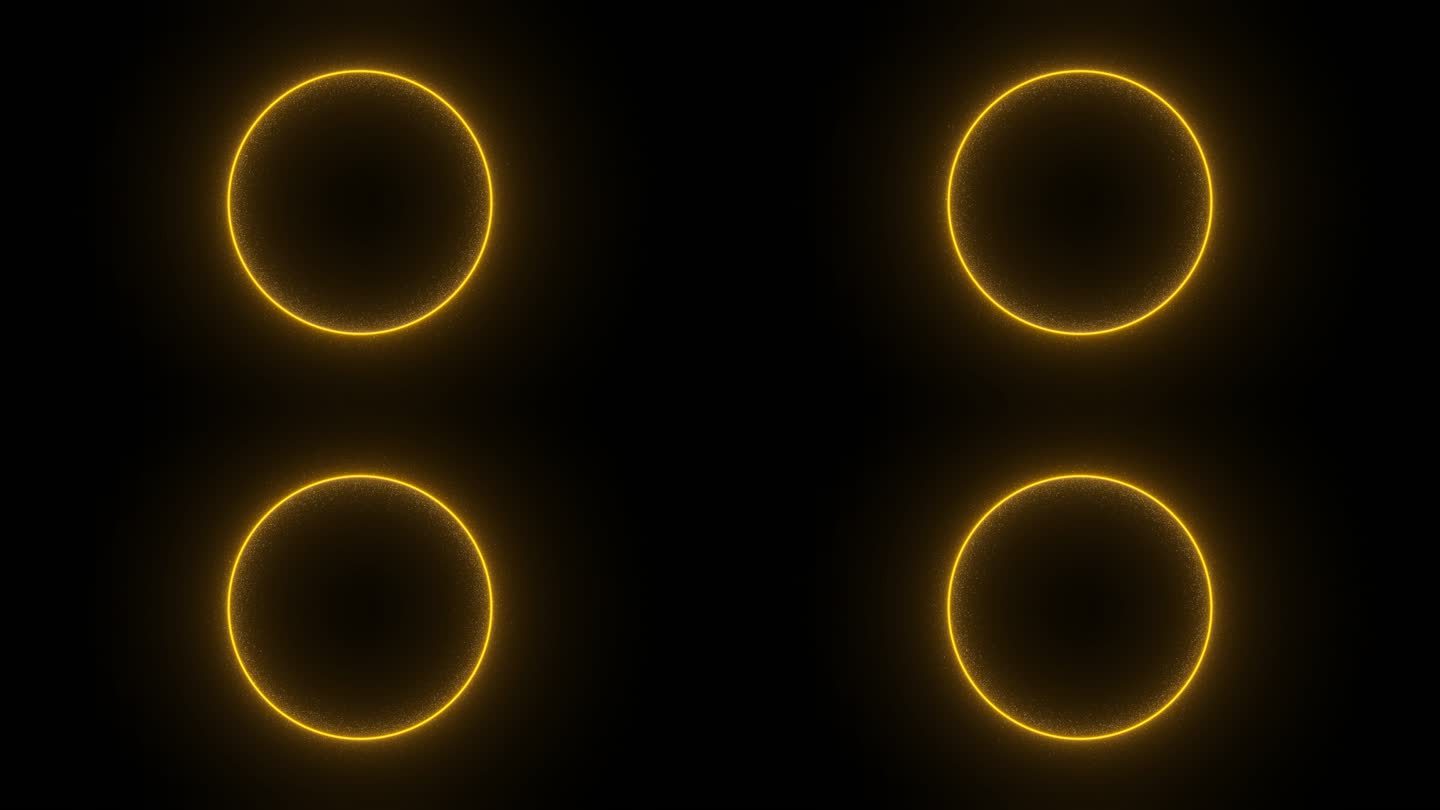圆圈框发光金色粒子