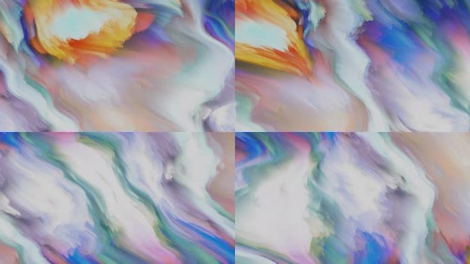 抽象背景艺术海浪涌动创意粒子视觉投影69