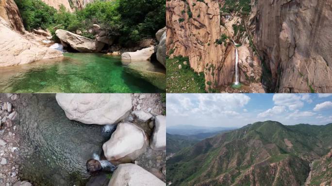 航拍秦皇岛花果山景区