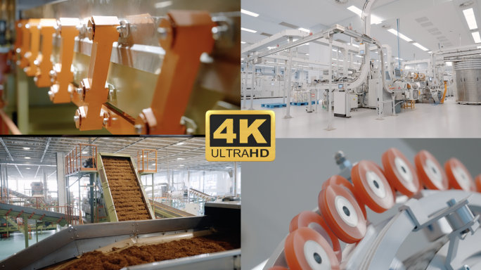 「4K原创」卷烟工厂烟草生产现代工厂