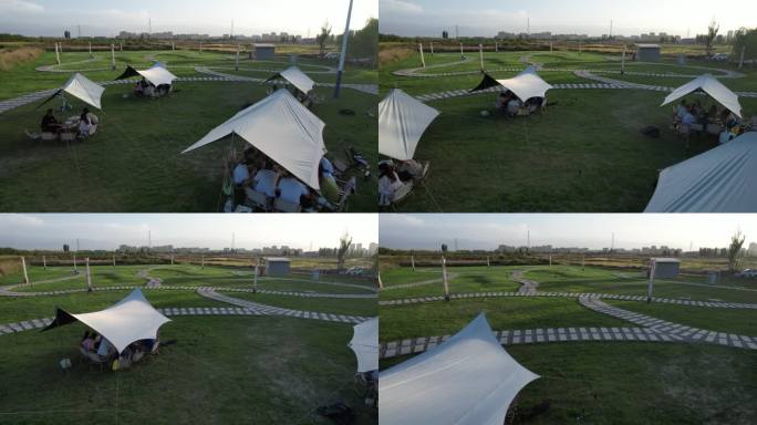 西北湿地露营团建帐篷娱乐