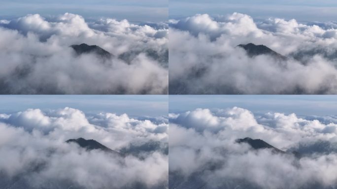 贺兰山 冬季 雪山景色 季节 云雾缭绕