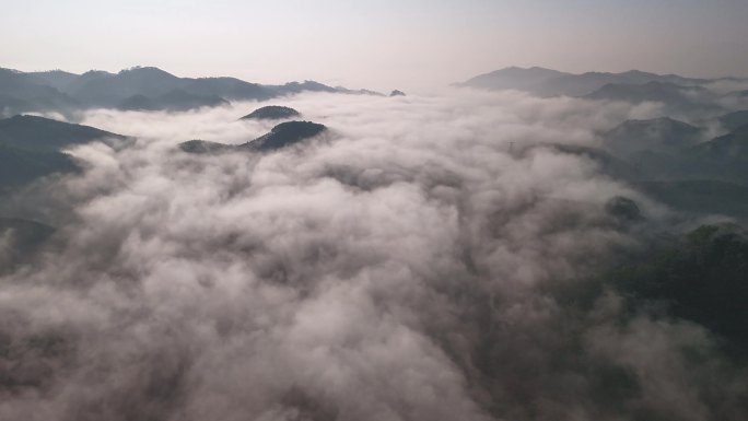 流云海延时快速流动的云