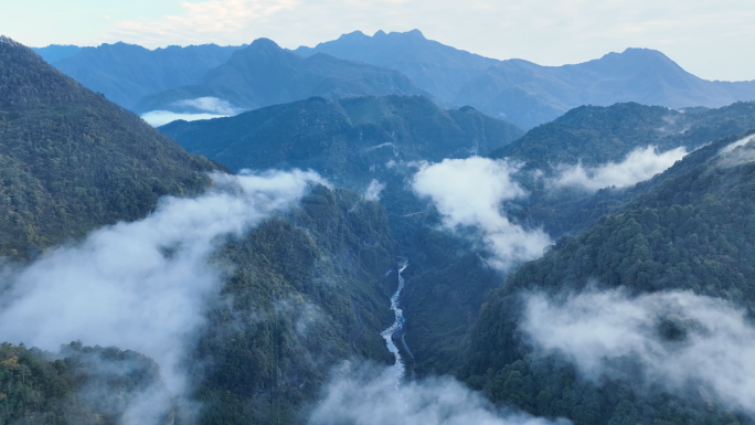 广袤山川大地群山峡谷自然风景视频素材