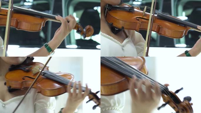 小提琴演奏的美女