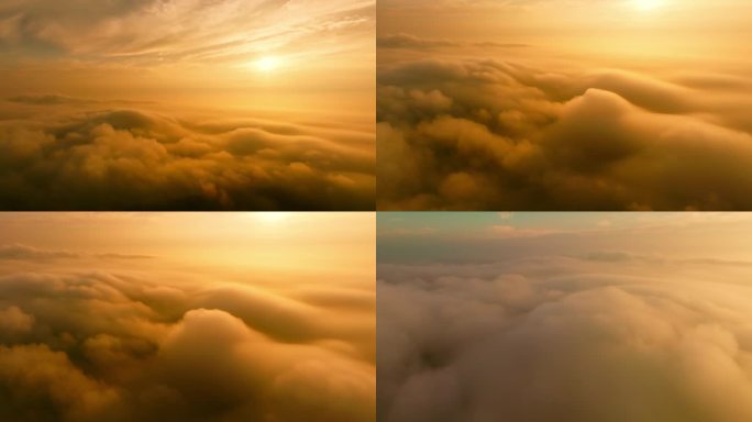 【原创4K】海上云上日出航拍