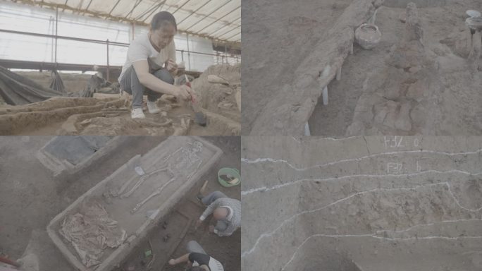 遗址考古挖掘 发掘现场 祭祀坑 人类文明