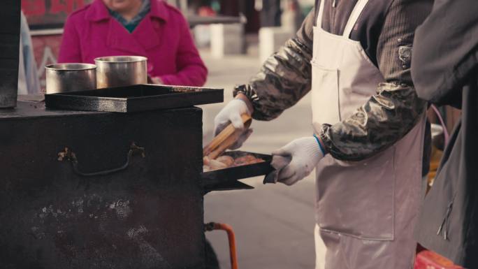 东北辽宁沈阳早市人文生活气息美食升格素材