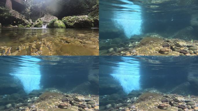 流水水花泡沫水底视觉