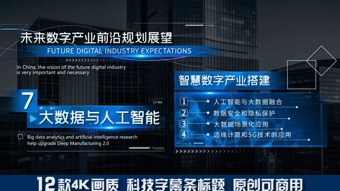 12款商务展示科技字幕条常用字体链接