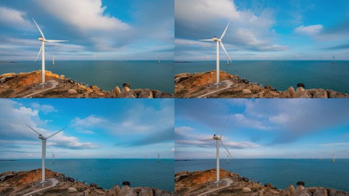 风电 风机  海岛风电 海上新能源 延时