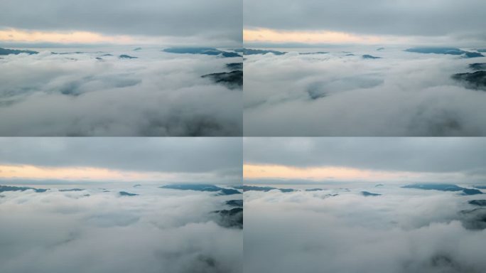 【4K超清】航拍群山云雾翻滚延时