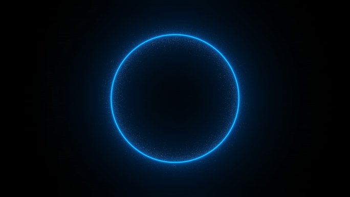圆圈框发光科技蓝粒子
