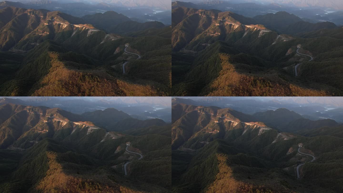 日出时分的东白山盘山公路