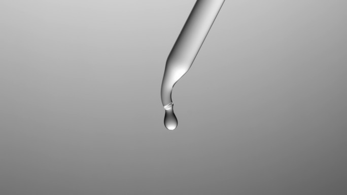 弯头滴管中滴出透明液体 有其他版本可选