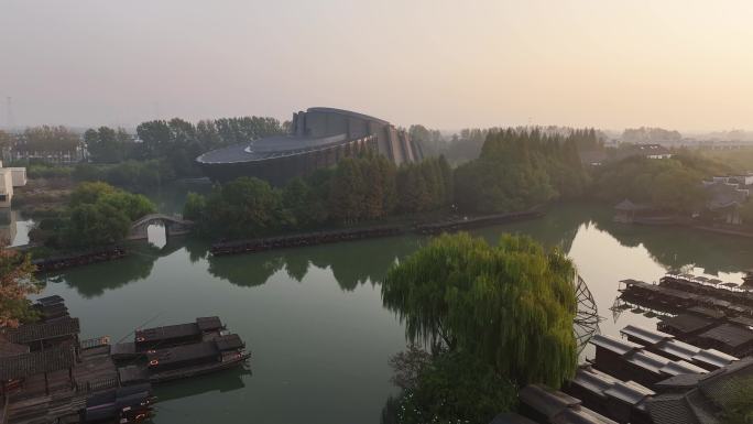 乌镇大剧院 乌镇日出 乌篷船 风景区