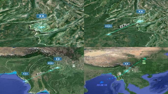 AE地图云南镇康缅甸交界边境印度洋区位